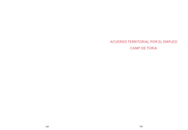 Acuerdo Territorial Por El Empleo Camp De Túria