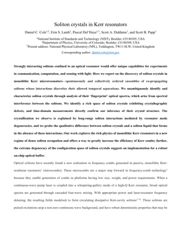 Soliton Crystals in Kerr Resonators