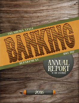 Banking Department Annual Report Fiscal Year Ending June 30, 2016