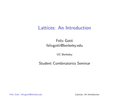 Lattices: an Introduction