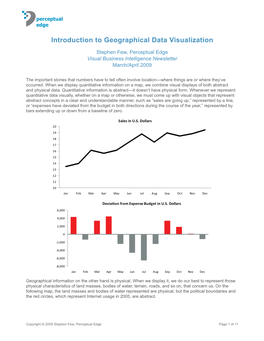 Introduction to Geographical Data Visualization