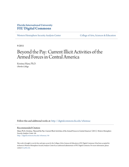 Current Illicit Activities of the Armed Forces in Central America Kristina Mani, Ph.D