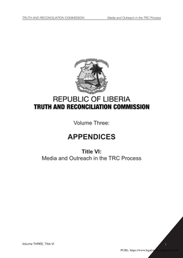 Republic of Liberia Appendices