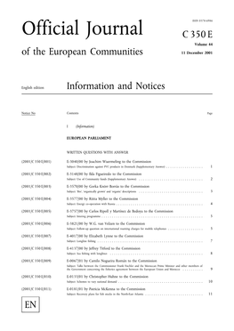 Official Journal C 350 E Volume 44 of the European Communities 11 December 2001