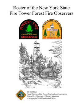 Roster of the New York State Fire Tower Forest Fire Observers