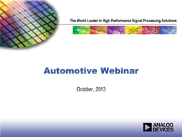 Automotive Webinar