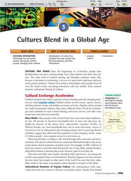 Cultures Blend in a Global Age