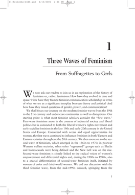 Three Waves of Feminism