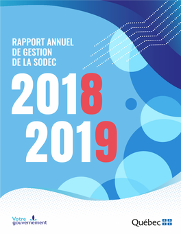 Rapport Annuel De Gestion 2018-2019