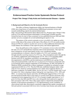 Fatty-Acids-Cardiovascular-Disease Research-Protocol