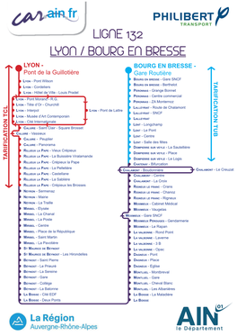 Ligne 132 Lyon / Bourg En Bresse