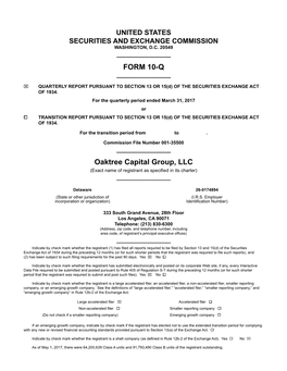 FORM 10-Q Oaktree Capital Group