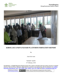 Kiboga-Kyankwanzi R4d Platform Formation Report