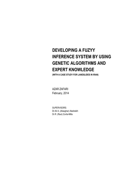 Developing a Fuzyy Inference System by Using Genetic Algorithms and Expert Knowledge (With a Case Study for Landslides in Iran)