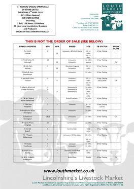 Lincolnshire's Livestock Market