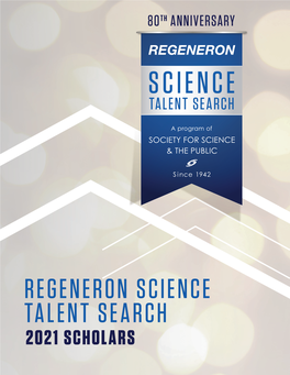 Regeneron Science Talent Search 2021 Scholars 2021 Scholars