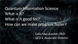 Keynote,Quantum Information Science
