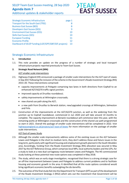 SELEP Team East Sussex Meeting, 28 Sep 2020 Agenda Item 7 Additional Updates & Stakeholder Reports