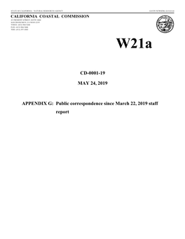 CD-0001-19 MAY 24, 2019 APPENDIX G: Public