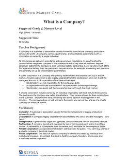 What Is a Company?