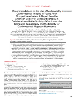 Use of Multimodality Cardiovascular Imaging in Young Adult Competitive