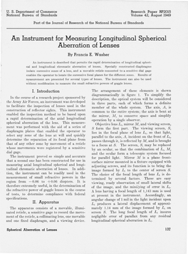 An Instrument for Measuring Longitudinal Spherical Aberration of Lenses