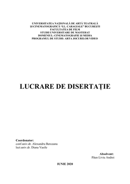 Lucrare De Disertație