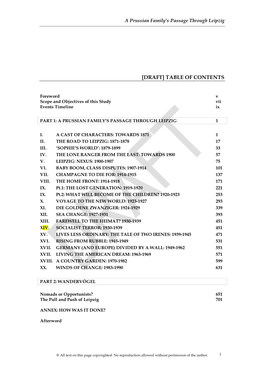 [Draft] Table of Contents
