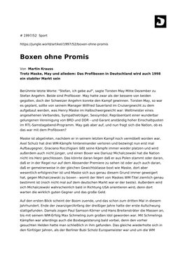 Boxen Ohne Promis