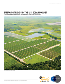 Emerging Trends in the U.S. Solar Market a White Paper from Enterprise Florida and Gtm Research | Shayle Kann Gtm Research