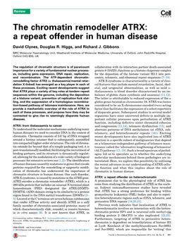 The Chromatin Remodeller ATRX: a Repeat Offender in Human Disease