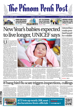 New Year's Babies Expected to Live Longer, Unicef Says