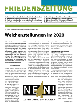 FRIEDENSZEITUNG 31-19 2 Soeben Erschienen: Friedenszentrum, Treffpunkt Für Frauen Und Flüchtlinge