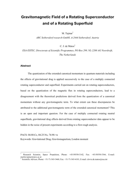 Gravitomagnetic Field of a Rotating Superconductor and of a Rotating Superfluid