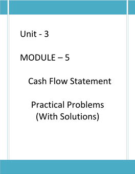 5 Cash Flow Statement Practical Problems (With Solutions)