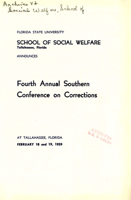 Program for Fourth Annual Southern Conference on Corrections