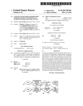 (12) United States Patent (10) Patent No.: US 9.294,799 B2 Thomas Et Al