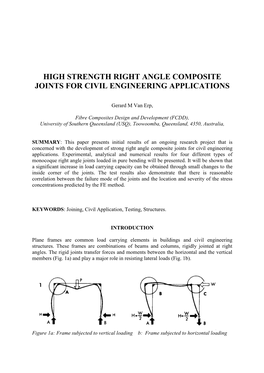 Different Types of Loading on Right Angle Joints