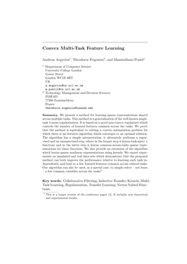 Convex Multi-Task Feature Learning