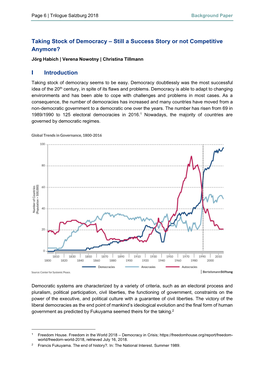 Taking Stock of Democracy – Still a Success Story Or Not Competitive Anymore?