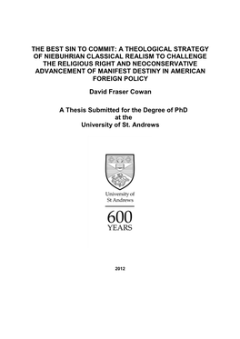 David Fraser Cowan Phd Thesis