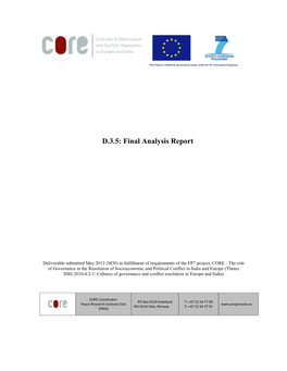 D.3.5: Final Analysis Report