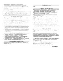 PRESCRIBING INFORMATION These Highlights Do Not Include All the Information Needed to Use ------CONTRAINDICATIONS------VECTIBIX Safely and Effectively