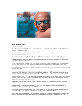 MICHAEL KLIM Olympian | Swimming