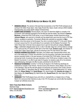 2015 VTO Press Release- Field Notes 3-18FINAL.Pages