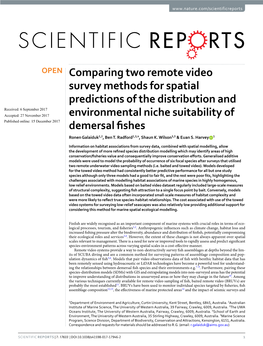 Comparing Two Remote Video Survey Methods for Spatial Predictions Of