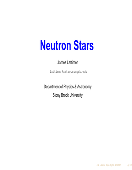 Neutron Stars