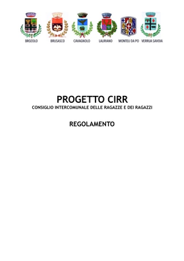 Progetto Cirr Consiglio Intercomunale Delle Ragazze E Dei Ragazzi