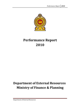 Performance Report 2010