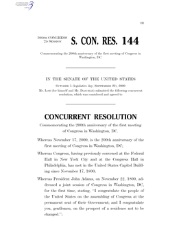 S. Con. Res. 144